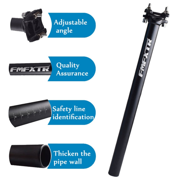 FMFXTR Bicycle Extended Saddle Seat Tube Double Nail Straight Tube, Specification: 27.2mm(Red)