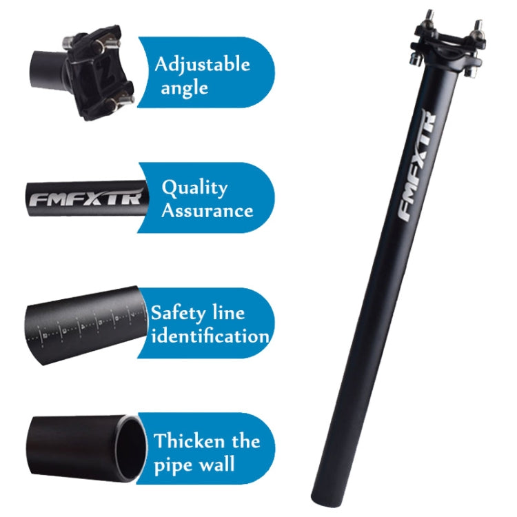 FMFXTR Bicycle Extended Saddle Seat Tube Double Nail Straight Tube, Specification: 27.2mm(Red)