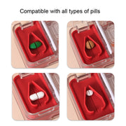 Imakara Mini Square Portable Sealed Medicine Cutter Dispenser Box(Green)