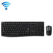 Rapoo X1800PRO 104 Keys Water-resistant Multimedia Wireless Keyboard Mouse Set(Black)