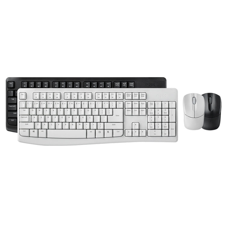 Rapoo X1800PRO 104 Keys Water-resistant Multimedia Wireless Keyboard Mouse Set(Black)