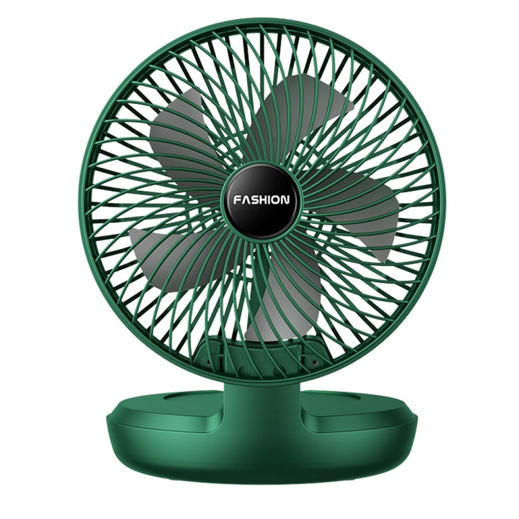 Folding Office Desktop Household Portable Small Fan, Size: 8 inch(Green USB Direct Plug)