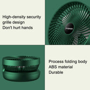 Folding Office Desktop Household Portable Small Fan, Size: 8 inch(Green USB Direct Plug)
