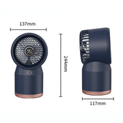 Spray Humidified LED Digital Display Office Home Fan, Style: USB Direct Plug(White)