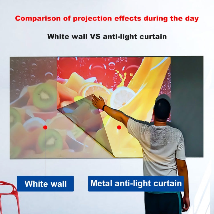 Folding Metal Anti-Light HD Projection Curtain, Size: 60 inches 4:3 120x90cm