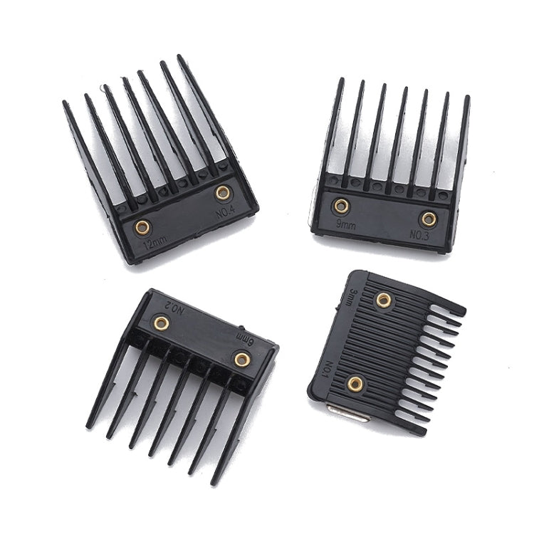 4 In 1 Hair Clipper Limit Comb Barber Tool Accessories(Black)