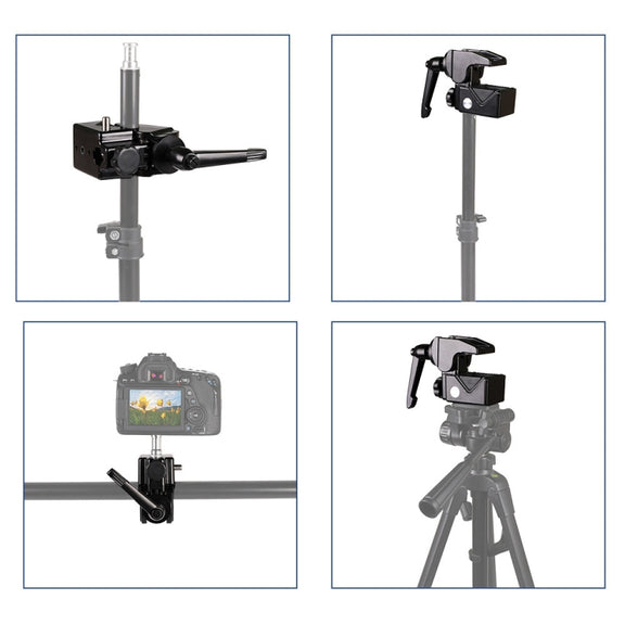 CL-22 Multi-function SLR Camera Fixed Clip Gimbal Vigorously Clip Photography Pliers(Black)