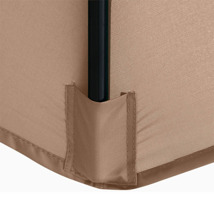 Polyester Parasol Replacement Cloth Round Garden Umbrella Cover, Size: Diameter 2m  6 Ribs(Khaki)