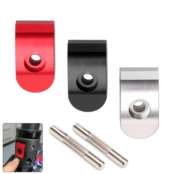 High-density Alloy Steel Electric Scooter Folding Hook for Xiaomi M365 / Pro,Style: Red +2 Dowel