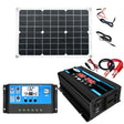 Solar Power System Inverter 30A Controller+18W 12V Solar Panel, Specification: Black 12V To 110V - Charger by PMC TechLife | Online Shopping South Africa | PMC TechLife | Buy Now Pay Later Mobicred