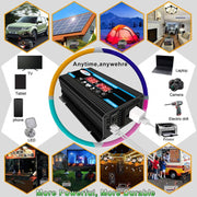 Solar Power System Inverter 30A Controller+18W 12V Solar Panel, Specification: Black 12V To 110V