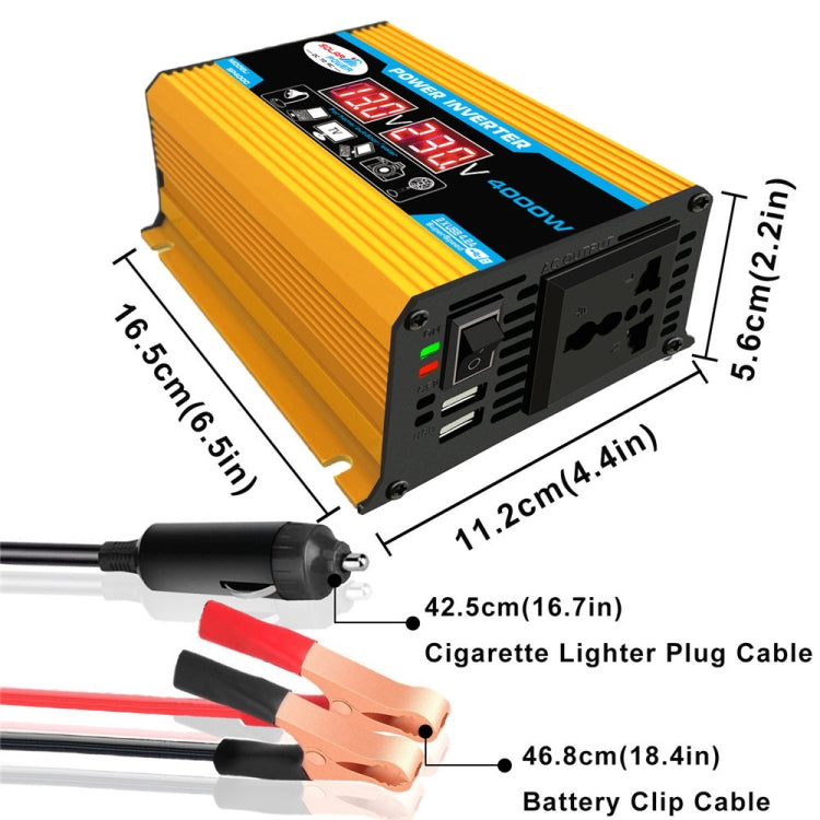 Solar Power System Inverter 30A Controller+18W 12V Solar Panel, Specification: Yellow 12V To 110V