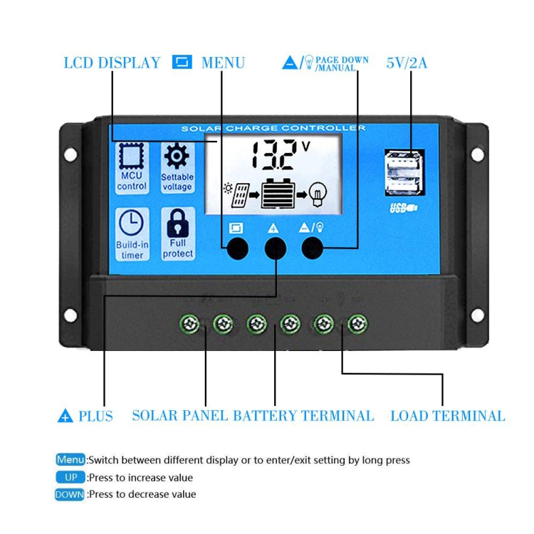 Solar Power System Inverter 30A Controller+18W 12V Solar Panel, Specification: Yellow 12V To 110V