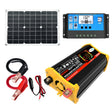 Saga 3 Generations Home Solar Generator Inverter+30A Controller+18W 12V Solar Panel, Specification: Black 12V To 110V - Modified Square Wave by PMC TechLife | Online Shopping South Africa | PMC TechLife | Buy Now Pay Later Mobicred