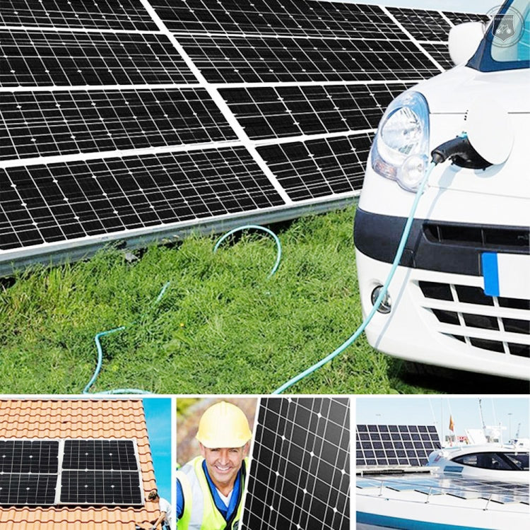 Saga Generation 2 Home Solar Generator Inverter+30A Controller+18W 12V Solar Panel, Specification: Black 12V To 220V