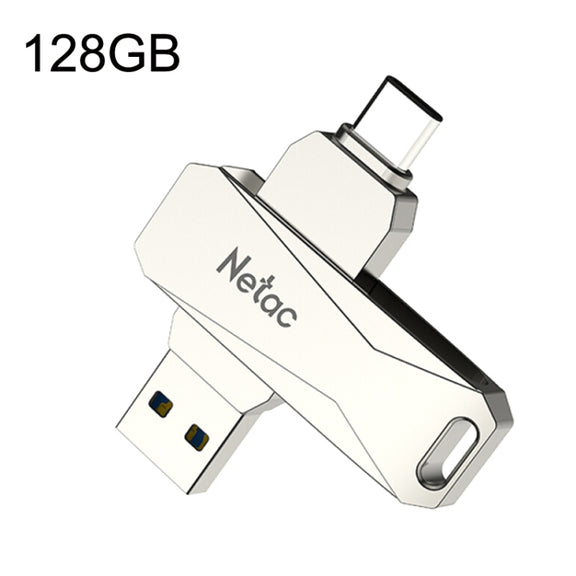 Netac U782C Type-C Dual Interface High-Speed Metal Computer USB Flash Drive, Capacity: 128GB