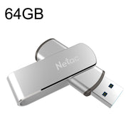 Netac U388 High Speed USB3.0 Metal Rotating Car Computer U Disk, Capacity: 64GB