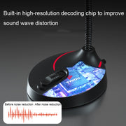 F12 Metal Hose Meeting Desktop Microphone, Spec: USB Version (Black)