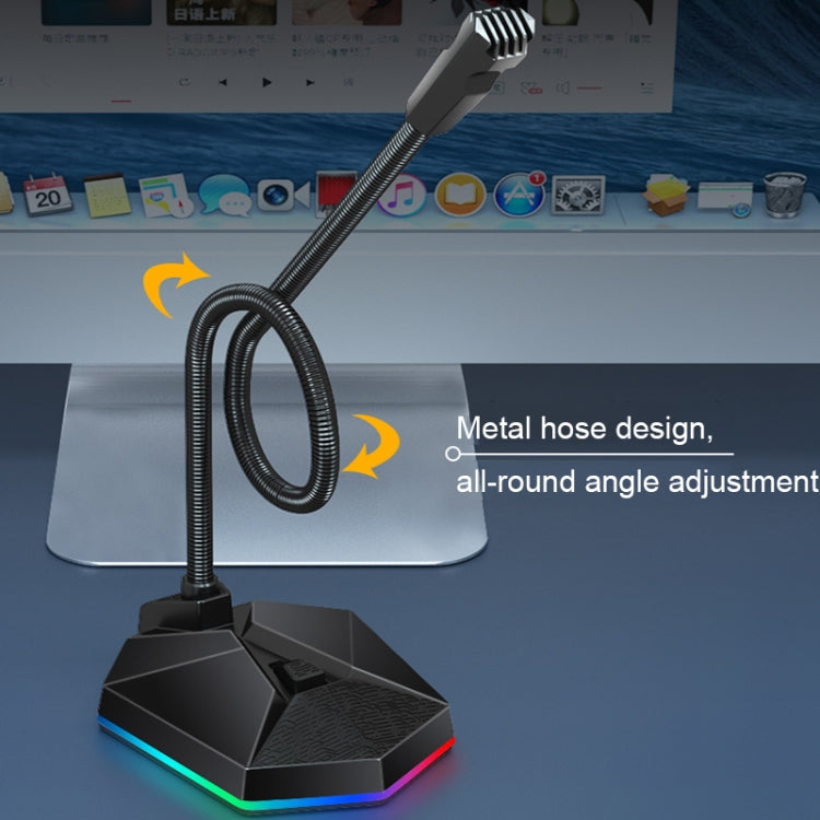 Metal Hose Meeting Desktop Microphone, Spec: 3.5 Version (Black)