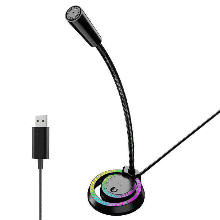 RGB Lighting Effect Computer Desktop Microphone(F3)