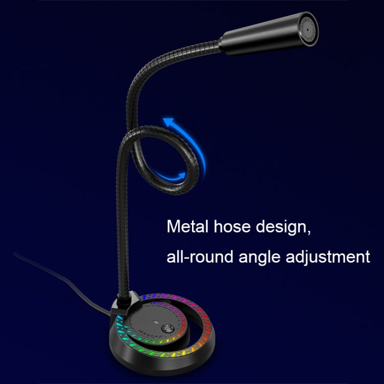 RGB Lighting Effect Computer Desktop Microphone(F3)