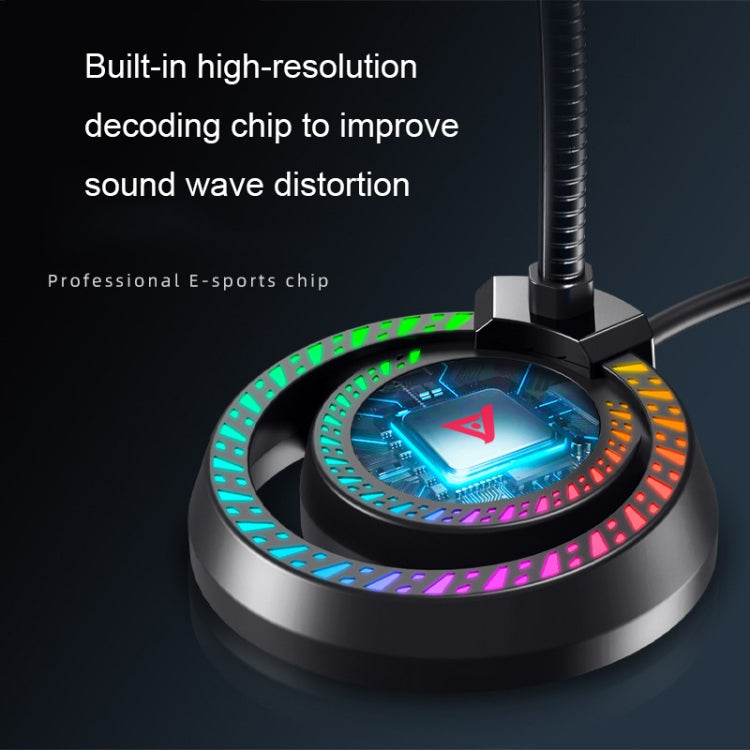 RGB Lighting Effect Computer Desktop Microphone(F3)