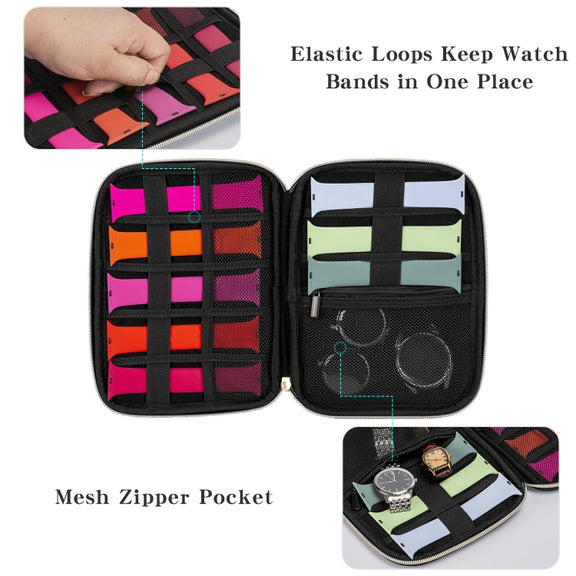 Velvet Watch Strap Watch Accessories Storage Bag, Specification: Black S