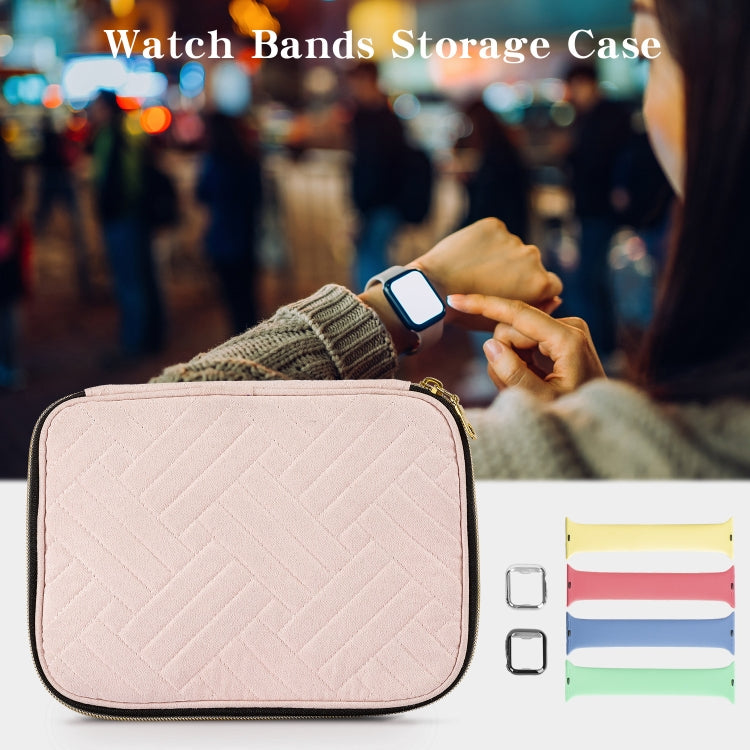 Velvet Watch Strap Watch Accessories Storage Bag, Specification: Blue S
