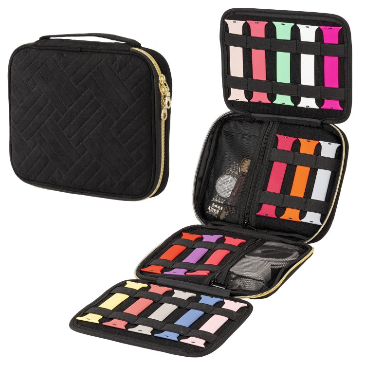 Velvet Watch Strap Watch Accessories Storage Bag, Specification: Black L