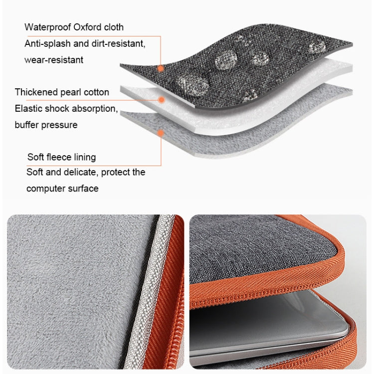 ND02 Water-resistant Portable Laptop Case, Size: 14.1-15.4 inches(Dark Gray)