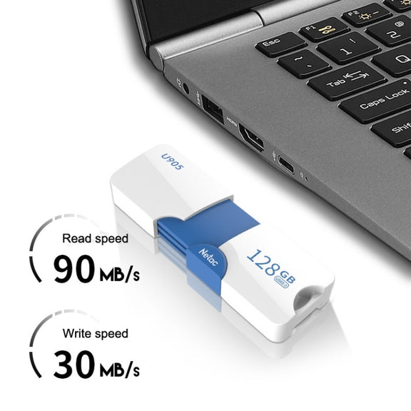 Netac U905 High Speed USB3.0 Retractable Car Music Computer USB Flash Drive, Capacity: 256GB