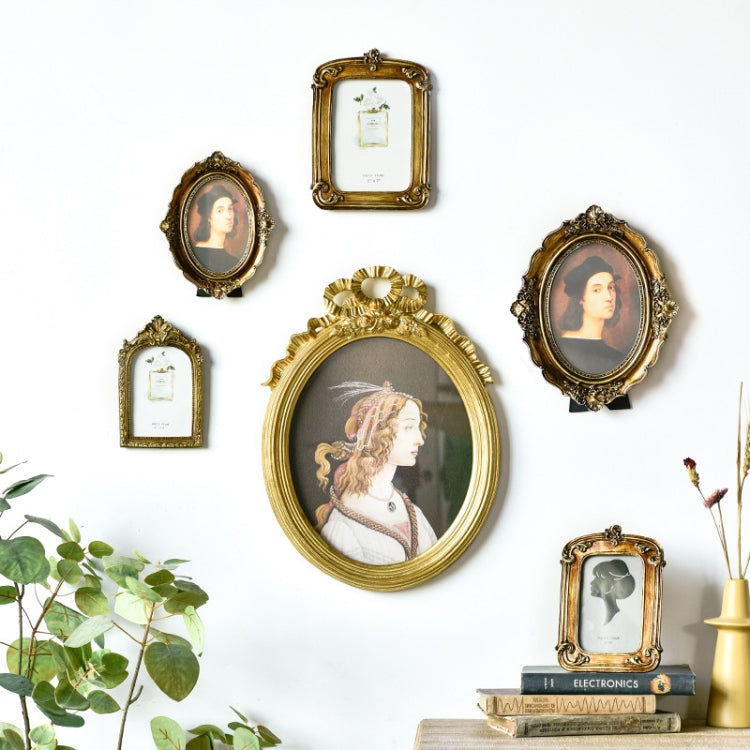 Retro Imitation Wood Home Decor Photo Frames, Spec: Square-7 inches