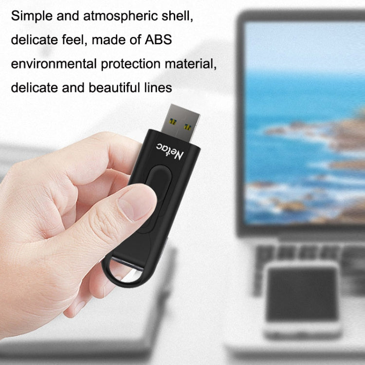 Netac U309 High Speed USB3.0 Push-Pull Encrypted USB Flash Drive, Capacity: 32GB