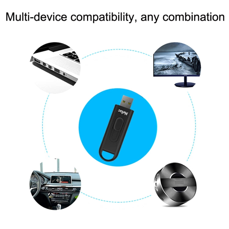 Netac U309 High Speed USB3.0 Push-Pull Encrypted USB Flash Drive, Capacity: 64GB
