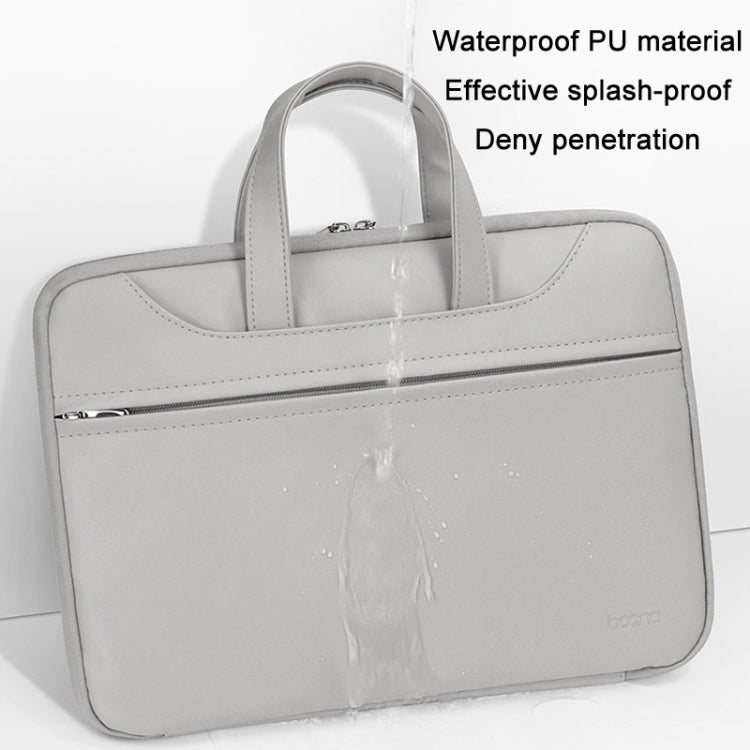 Baona BN-Q006 PU Leather Full Opening Laptop Handbag For 11/12 inches(Sky Blue)