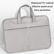 Baona BN-Q006 PU Leather Full Opening Laptop Handbag For 13/13.3 inches(Grey)