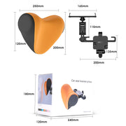 A09 Car Seat Headrest Memory Foam Comfortable Neck Pillow, Style: With Stand  (Gray)