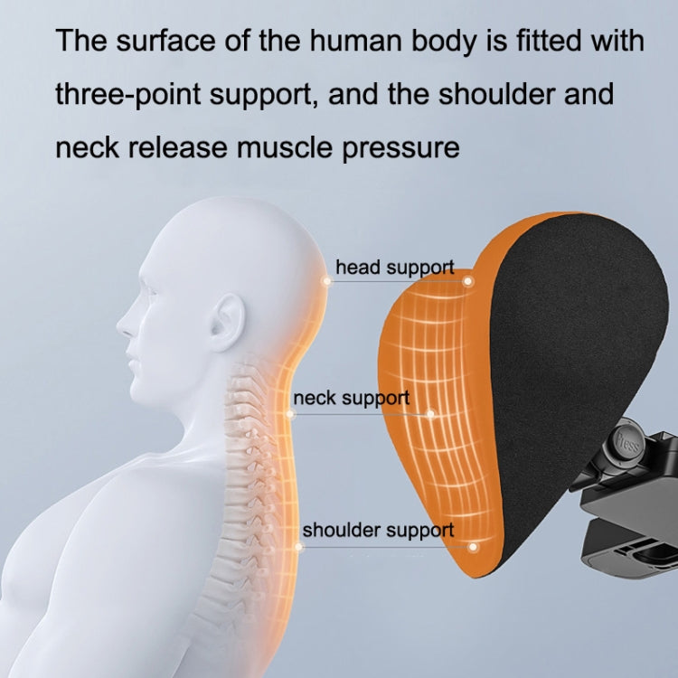 A09 Car Seat Headrest Memory Foam Comfortable Neck Pillow, Style: Without Stand (Gray)