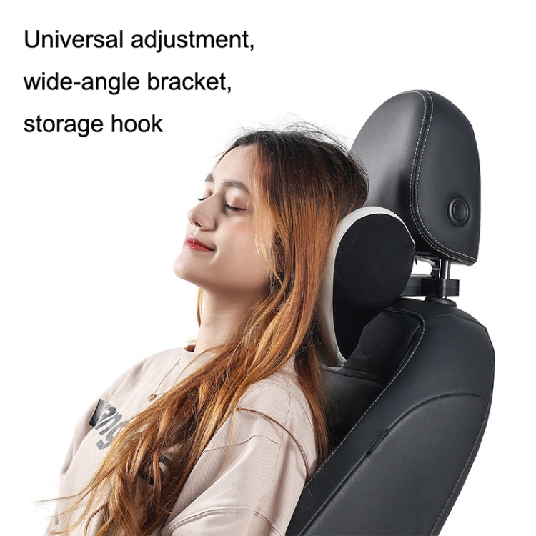 A09 Car Seat Headrest Memory Foam Comfortable Neck Pillow, Style: Without Stand (Gray)