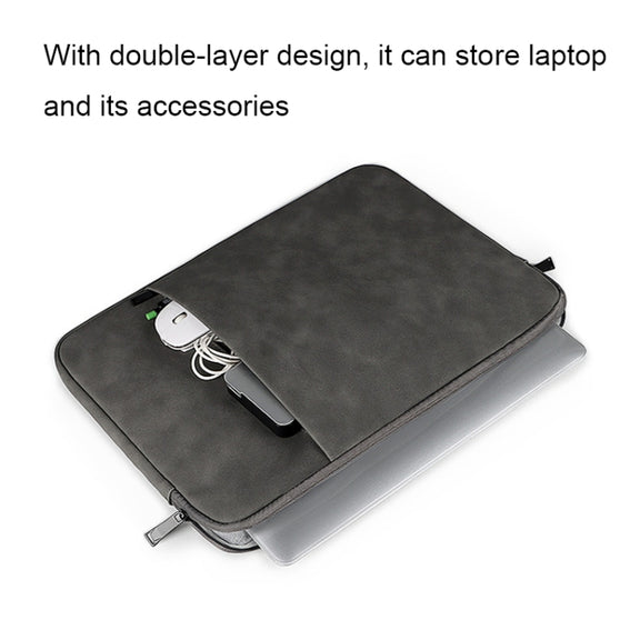 ND01DZ Double Layer Water-resistant Laptop Liner Bag, Size: 13.3 inches(Dark Gray)
