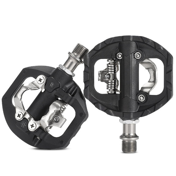 WEST BIKING Mountain Bike Aluminum Alloy Bearing Single-sided Self-locking Pedal(Black)