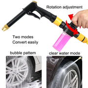 High Pressure Car Wash Hose Telescopic Watering Sprinkler, Style: H2+3 Connector+30m Tube