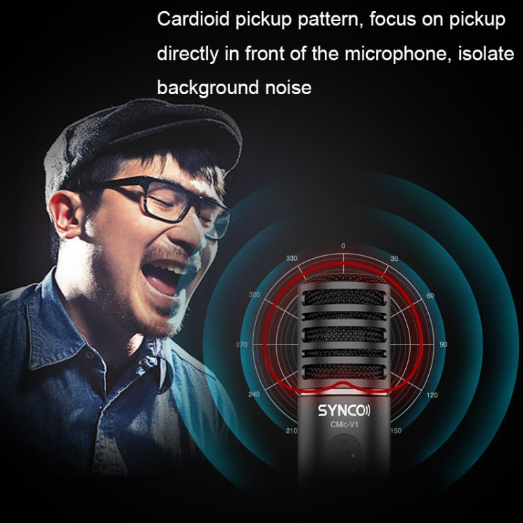 SYNCO V1 Live Large-diaphragm Radio Microphone(Black)