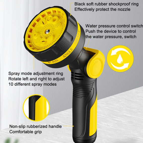 10 Functional Watering Sprinkler Head Household Water Pipe, Style: D6+4 Connector+20m 4-point Tube