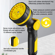 10 Functional Watering Sprinkler Head Household Water Pipe, Style: D6+4 Connector+25m 4-point Tube