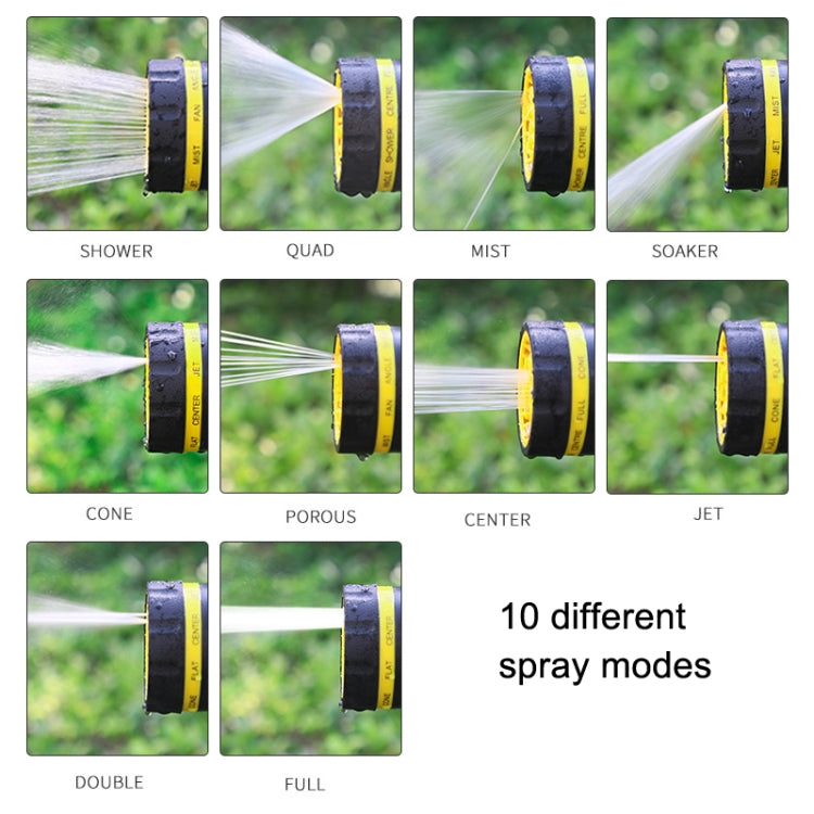 10 Functional Watering Sprinkler Head Household Water Pipe, Style: D6+4 Connector+25m 4-point Tube