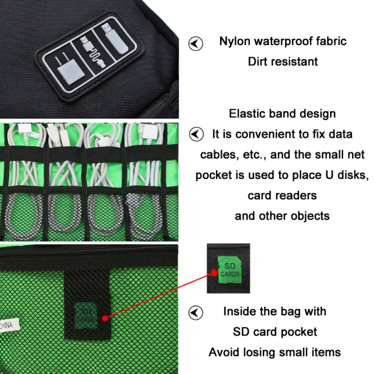 Multifunctional Portable Mobile Phone Digital Accessories U Disk Storage Bag, Color: Navy