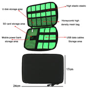 Multifunctional Portable Mobile Phone Digital Accessories U Disk Storage Bag, Color: Rose Red