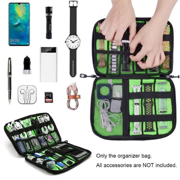 Multifunctional Portable Mobile Phone Digital Accessories U Disk Storage Bag, Color: Rose Red