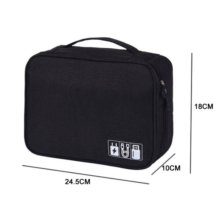 Multifunctional Cationic Digital U Disk Data Cable Storage Bag(Blue)